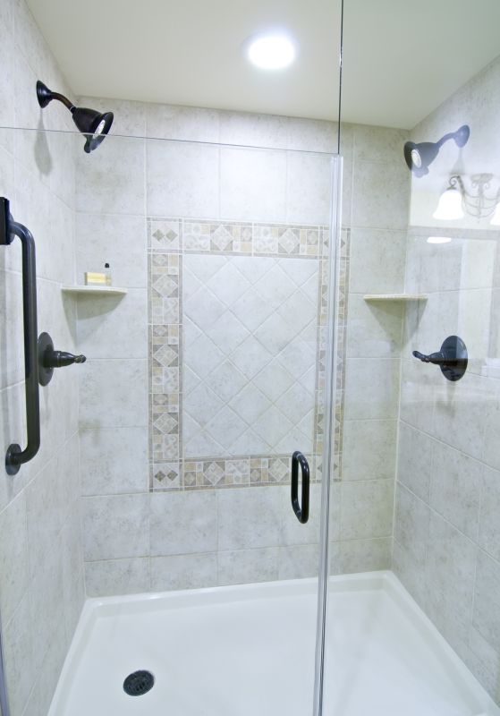 Contemporary Shower with Tiles